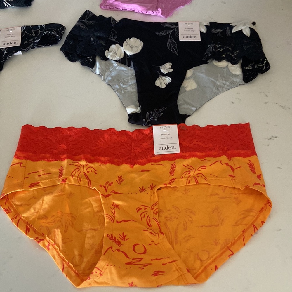 Auden NWT XS 0-2 women's panty lot 1 boyshort 2 thongs 2 hipster 3 cheeky - Picture 2 of 16